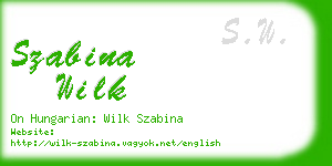 szabina wilk business card